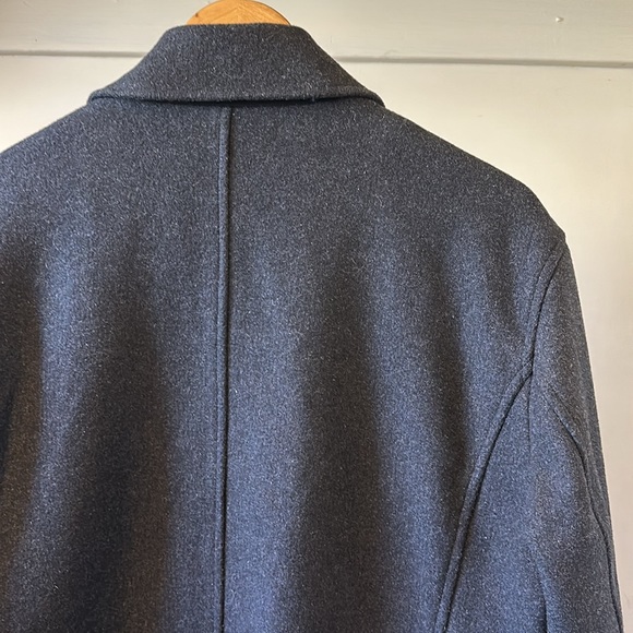 Quba & Co. British maritime heritage wool blend double breasted tailored peacoat - Picture 11 of 14